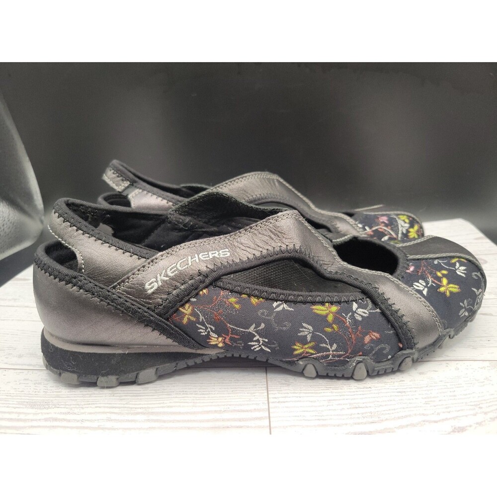 VTG Y2K Skechers Bikers Waterlily Koi Fish Asian Mary Jane Flats Women's 8